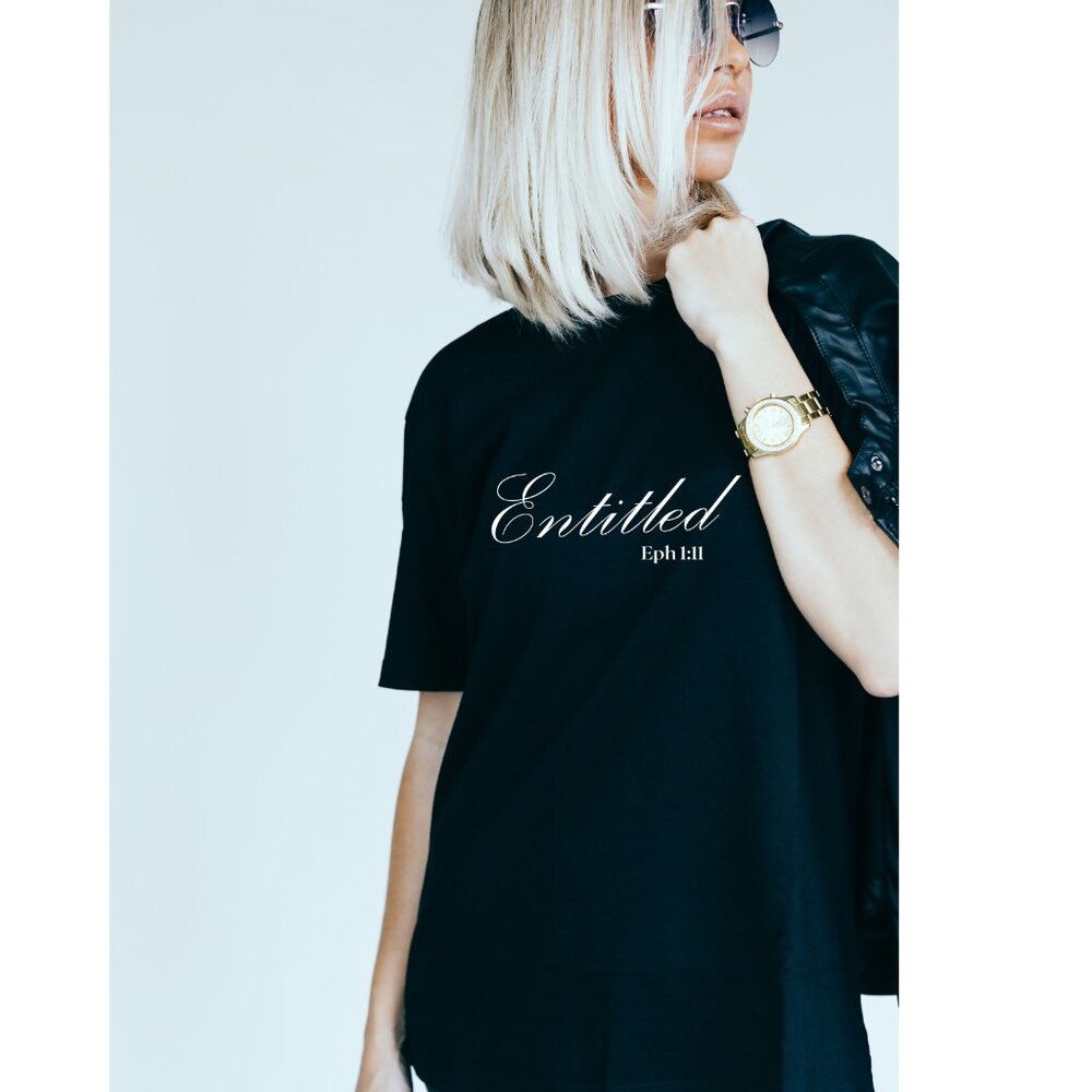 Black Unisex "Entitled" T-shirt